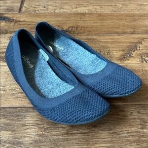 Allbirds Tree Breezer Sustainable Knit Ballet Flats Navy Night Blue Size 7.5